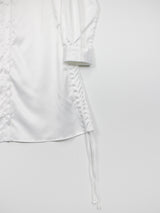 シルキー ストリング シャツ ワンピース / Silky String Shirt One Piece (4color)