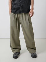 Linen pin tuck banding pants 4color