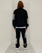 GRANNY SQUARE JOGGER PANTS BLACK (6691423453302)