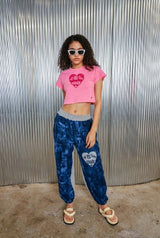 ハートジョガーパンツ/heart jogger pants_ deep blue