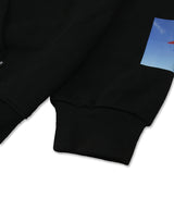 スペースグラフィック_フードスウェットシャツ/ Space_Graphic Hooded Sweatshirt BLACK (6613180743798)