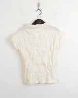 パートルプリーツエンボスハーフポーラー半袖Tシャツ/Pertle Pleated Embossed Half Polar Short Sleeve T-Shirt