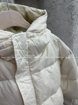 reversible duck down double-sided crop padded coat