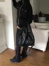Hijo レザーカットクロスショルダーバッグ