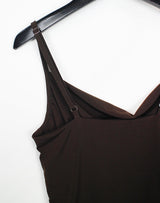 シルキードレープシャーリングスリーブレス / Silky Drape Shirring Sleeveless (2color)