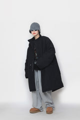 ロングボンバーパッディドジャケット