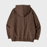 クルーネックフーディージップアップ/CREW HOOD ZIP UP (BROWN)