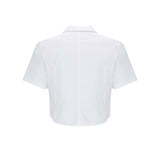 0 1 ネクタイチェーンハーフシャツ / 0 1 necktie chain half shirt -WHITE