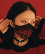 12タータンチェックレースマスク / 1 2 tartan check lace mask (4579937419382)