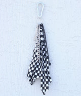 checkerboard chain keyring (6640295247990)