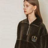 GHCコーデュロイハーフジップ/GHC CORDUROY HALF ZIP-UP_BROWN