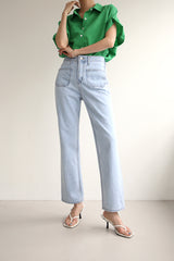 クシオジーンズ / CUSHIO JEANS / STRAIGHT DENIM PANTS