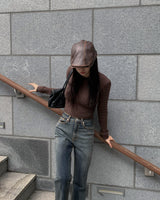 Calm boots cut denim pants