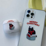 ICE Black - Santa Some Cat AirPods Case_matt