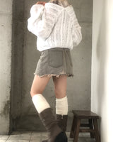 Romantic loose twisted shawl cardigan