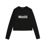 スタックスローガンロゴウォーマークロップ長袖Tシャツ / STACK SLOGAN LOGO WARMER CROP 3COLOR