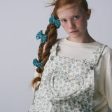 FRILL HEART CORDUROY OVER-ALL, FLORAL CREAM