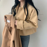 [Original 100!!/Low X] Softer than handmade, Butter Collar Short Coat / Jacket;5col