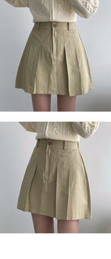 レノンベンダブルピンタックリンクルミニスカート/Renon Bendable Pin Tuck Wrinkle Mini Skirt