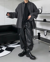 デニムオーバーサイズフィットシャツ/SI Denim Oversized Fit Shirt (2 colors)