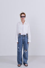 クロップシャツ / crease crop shirts