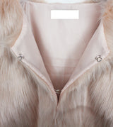 フラミンゴクロップファージャケット/Flamingo Crop Fur Jacket (3color)