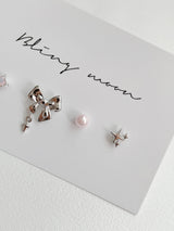 [4 set] Berry Twinkle Ribbon Piercing Set
