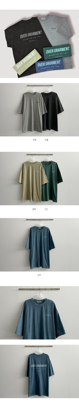 オーバーサイズピグメントウォッシングショートスリーブTシャツ / Oversized Pigment Washing Short-Sleeved T-shirt