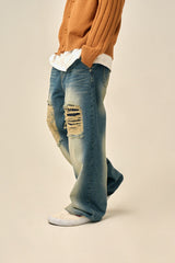 DAMAGE POINT WASHED DENIM