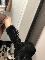 [MADE] Winter Angel Fur Boots (Dark Black)