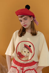 ハットオンキャットTシャツ