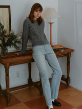 CARPENTER WIDE PANTS LIGHT BLUE