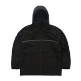 ラウンドラインフーデッドジャケット/BSR2223FWJK045 ROUND LINE HOODED JACKET BLACK