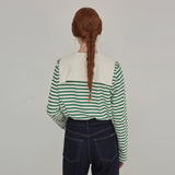 Sailor stripe top - Green (6671637872758)