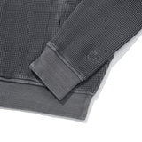 PIGMENT WASHING HIGH NECK HALF ZIP UP [CHARCOAL]