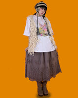 grunge layered open cardigan (2 color) (6680315363446)