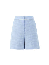 ツイード刺繍ショートパンツ / Tweed embroidery shorts - Light blue