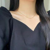 パールシェルレイヤードネックレス / Pearl Shell Layered Necklace / 2 color