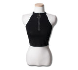 ジッパーリングクロップトップ / TOP(8097) Zipper Ring Crop Top