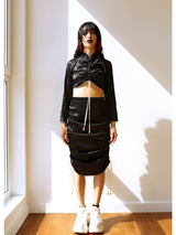 DAWANG Drawstring Midi Skirt (4611391258742)