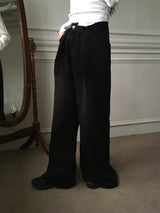 Meto semi bootcut wide denim pants
