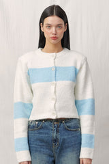  ALPACA BOOKLE KNIT CARDIGAN / IVORY
