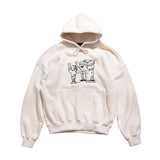 トラッシュマンパーカー / [EZwithPIECE] TRASHMAN HOODIE (IVORY) (6554917077110)