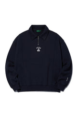 Cherry Bear Half Zipup Crewneck_Navy (6684835414134)