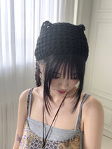 ラヒビンテージクロシェニットバンダナ