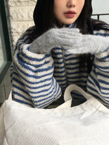 Dots corduroy big shoulder bag
