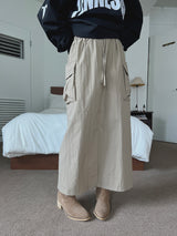 カーゴ バンディング ロングスカート / Cargo Banding Long Skirt (4color)