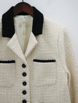 ウールツイードポイントジャケット / Wool Tweed Point Jacket (2color)
