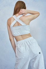 HIDE Cutting Sweat Pants (White Melange) (6570988830838)