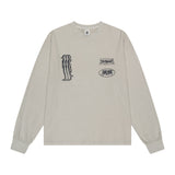 [16s Cotton]RP Pigment Washing Long Sleeve_Milk